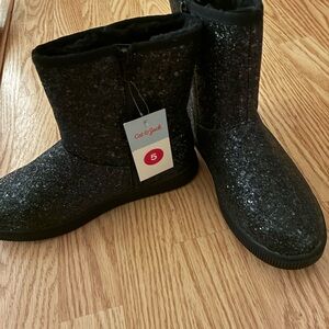 Cat & Jack Glittery Black Kids Boots